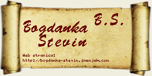 Bogdanka Stevin vizit kartica